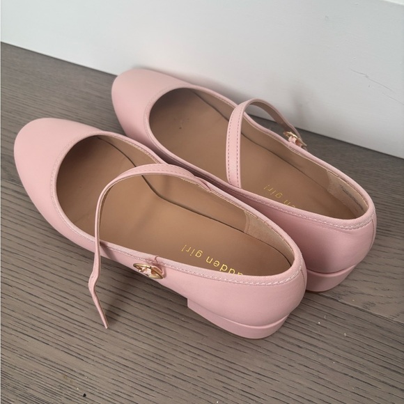Madden Girl Womens Blush Pink Mary Jane Block Heels Tutuu Ballet‎ Flat Size 8.5 - Picture 7 of 10